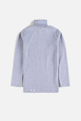 Rib Cotton Turtleneck - Heather Grey